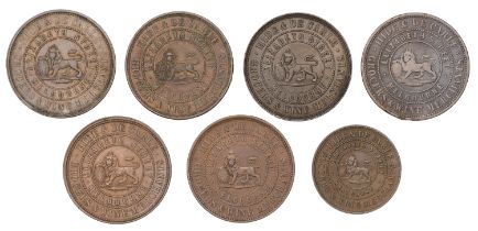 Australia, Victoria, MELBOURNE, Hide & De Carle, Pennies (2) and Halfpenny, 1857 (G 107, 107...