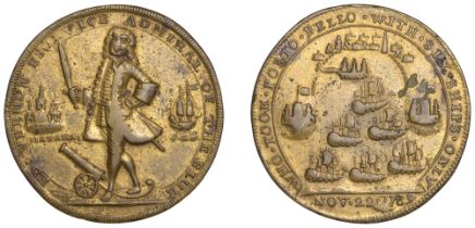 Admiral Vernon Medals, Proposed Attack on Havana, 1741, a pinchbeck medal, unsigned, full-le...