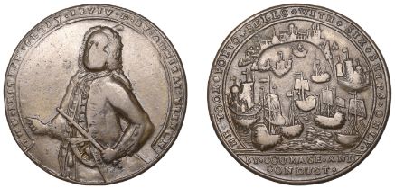 Admiral Vernon Medals, Capture of Portobello, 1739, a pinchbeck medal, unsigned, three-quart...