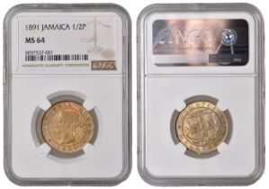 Jamaica , Victoria (1837-1901), Halfpenny, 1891 (Prid. 62; KM 16). Extremely fine and toned...