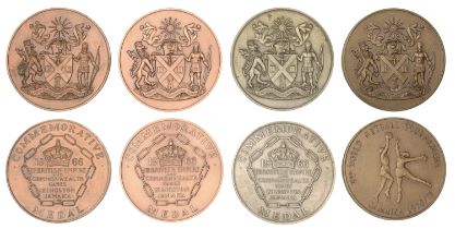 Jamaica, British Empire and Commonwealth Games, Kingston, 1966, participation medals in bron...