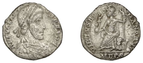 Roman Imperial Coinage, Eugenius (392-394), Siliqua, Milan, d n evgeni-vs p f avg, pearl-dia...