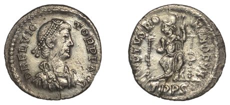 Roman Imperial Coinage, Flavius Victor (387-388), Siliqua, Trier, dn fl vic-tor p f avg, pea...