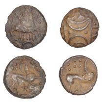 ICENI, Uninscribed issues, Unit, Boar/Horse type, boar right, ornaments above, rev. horse ri...