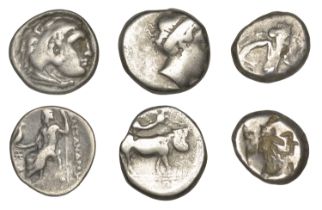 Greek Coinages, CAMPANIA, Neapolis, Didrachm, c. 350-325, head of nymph right, rev. man-head...
