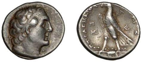 Greek Coinages, PTOLEMAIC KINGS OF EGYPT, Ptolemy II, Tetradrachm, Ptolemais (Ake), yr 31 [2...