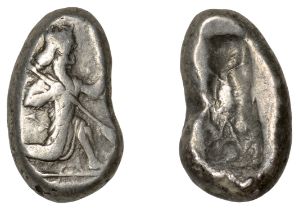 Greek Coinages, ACHÃ†MENID KINGS OF PERSIA, Darios I to Xerxes II, Siglos, c. 480-420, king k...