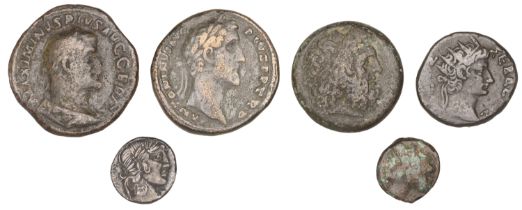 Roman Republican Coinage, C. Vibius Pansa, Denarius, c. 90, laureate head of Apollo right, r...