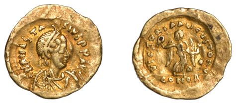 Byzantine Coinage, Anastasius (491-518), Tremissis, Constantinople, 492-518, diademed, drape...