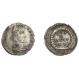 Roman Imperial Coinage, Arcadius (383-408), An irregular silver Siliqua naming Arcadius, d n...