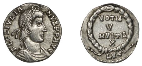 Roman Imperial Coinage, Julian II (360-363), Siliqua, Lugdunum, 360-1, fl cl ivlia-nvs pp av...