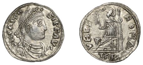 Roman Imperial Coinage, Valens (364-378), An irregular silver Siliqua naming Valens, after T...