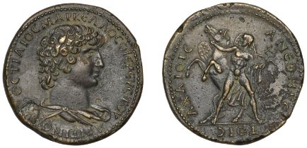 ROMAN IMPERIAL, Antinous, a cast Ã† 'Sestertius', Hostilius Marcellus, priest of AntinoÃ¼s, af...