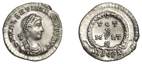 Roman Imperial Coinage, Valentinian II (375-392), Siliqua, Siscia, 378-83, dn valentinianvs...