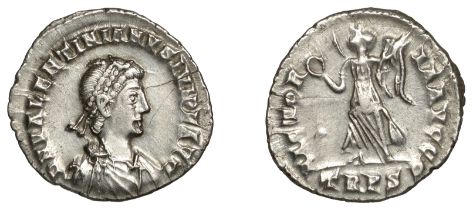 Roman Imperial Coinage, Valentinian II (375-392), Siliqua, Trier, 375-8, d n valentinianvs i...