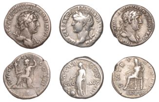 Roman Imperial Coinage, Hadrian, Denarii (3), all 121-3, revs. Libertas seated left on thron...