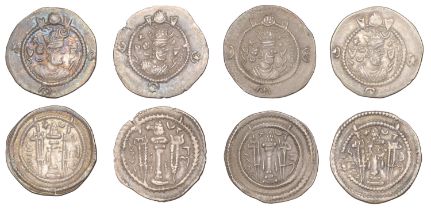 Oriental Greek Coinage, SASANIAN, Kavad I (Second reign, 499-531), Drachms (4): art (Ardashi...