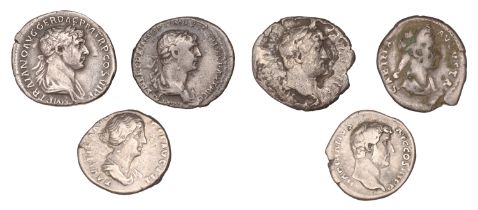 Roman Imperial Coinage, Trajan, Denarii (2), 112-4, revs. Mars advancing right, holding spea...