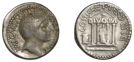 Roman Imperatorial Coinage, The Triumvirs, Octavian, Denarius, uncertain Italian mint, c. 36...