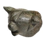 Romano-British, bronze hollow mount moulded as the head of a panther, 1st-2nd century, 39mm...