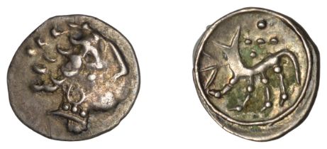 CISALPINE GAUL, Liguri (?), silver Obol, after the coinage of Massalia, 1st century BC, fema...