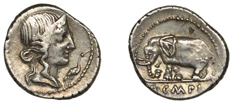 Roman Republican Coinage, Q. CÃ¦cilius Metellus Pius, Denarius, North Italian mint, c. 81, di...