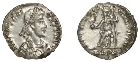 Roman Imperial Coinage, Arcadius (383-408), Siliqua, Milan, 395-402, d n arcadi-vs p f avg,...