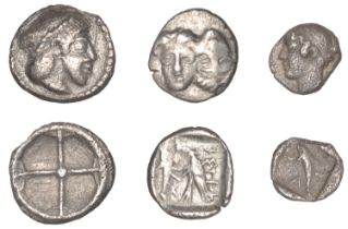 Greek Coinages, SICILY, Syracuse, Hieron I (478-466), Obol, diademed head of Arethusa right,...