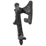 Roman, bronze Skeumorphic Axe brooch, 2nd century AD, 5cm x 2cm, sturdy continental type wit...