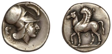 GREEK, an electrotype copy of a Stater of Corinth, c. 400-370, 9.90g. Good very fine, the ed...