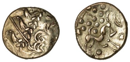 TRINOVANTES, Uninscribed Issues, Stater, British G [Early Clacton type], devolved head of Ap...