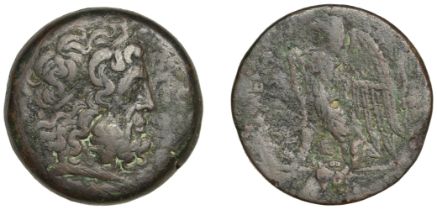 Greek Coinages, PTOLEMAIC KINGS OF EGYPT, Ptolemy II, Ã† Tetrobol, Series 3, c. 260-246, head...