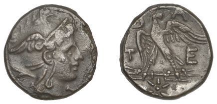 Greek Coinages, KINGS OF MACEDON, Perseus, Ã† 17, head of Perseus right wearing winged petaso...