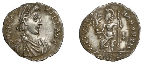 Roman Imperial Coinage, Arcadius (383-408), Siliqua, Trier, 392-5, d n arcadi-vs p f avg, pe...