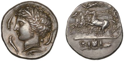 GREEK, a 19th-century struck copy after a Dekadrachm of Syracuse, c. 405-367, 42.56g. Of dis...