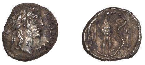 ATREBATES and REGNI, Tincomarus (c. 25 BC - 10 AD), silver Unit, Eagle type, laureate head r...