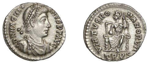 Roman Imperial Coinage, Magnus Maximus (383-388), Siliqua, Trier, d n mag max-imvs p f avg,...