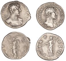 Roman Imperial Coinage, Hadrian, Denarii (2), both 119-20, revs. Felicitas standing left, ho...
