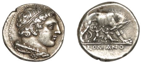 ROMAN REPUBLICAN, a 20th-century electrotype copy of a Roman Didrachm (after a coin in the B...