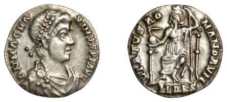 Roman Imperial Coinage, Magnus Maximus (383-388), Siliqua, Milan, 383-88, d n mag ma-ximvs p...