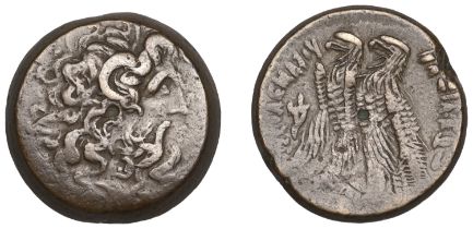 Greek Coinages, PTOLEMAIC KINGS OF EGYPT, Ptolemy VIII (170-116), Ã† Drachm, Series 7C, head...