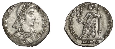 Roman Imperial Coinage, Arcadius (383-408), Siliqua, Milan, 395-402, d n arcadi-vs p f avg,...