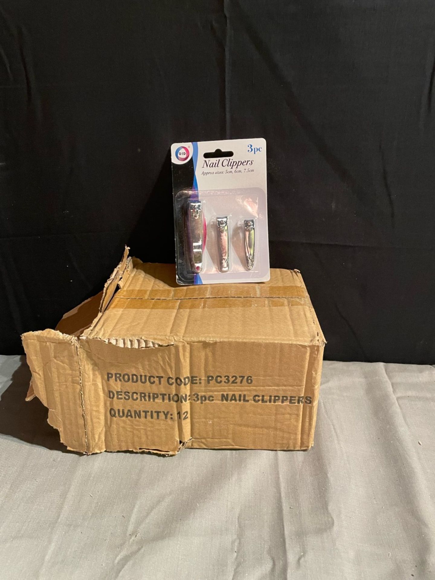 1x box of 3 piece nail clipper set. 10 units in box. New In packaging