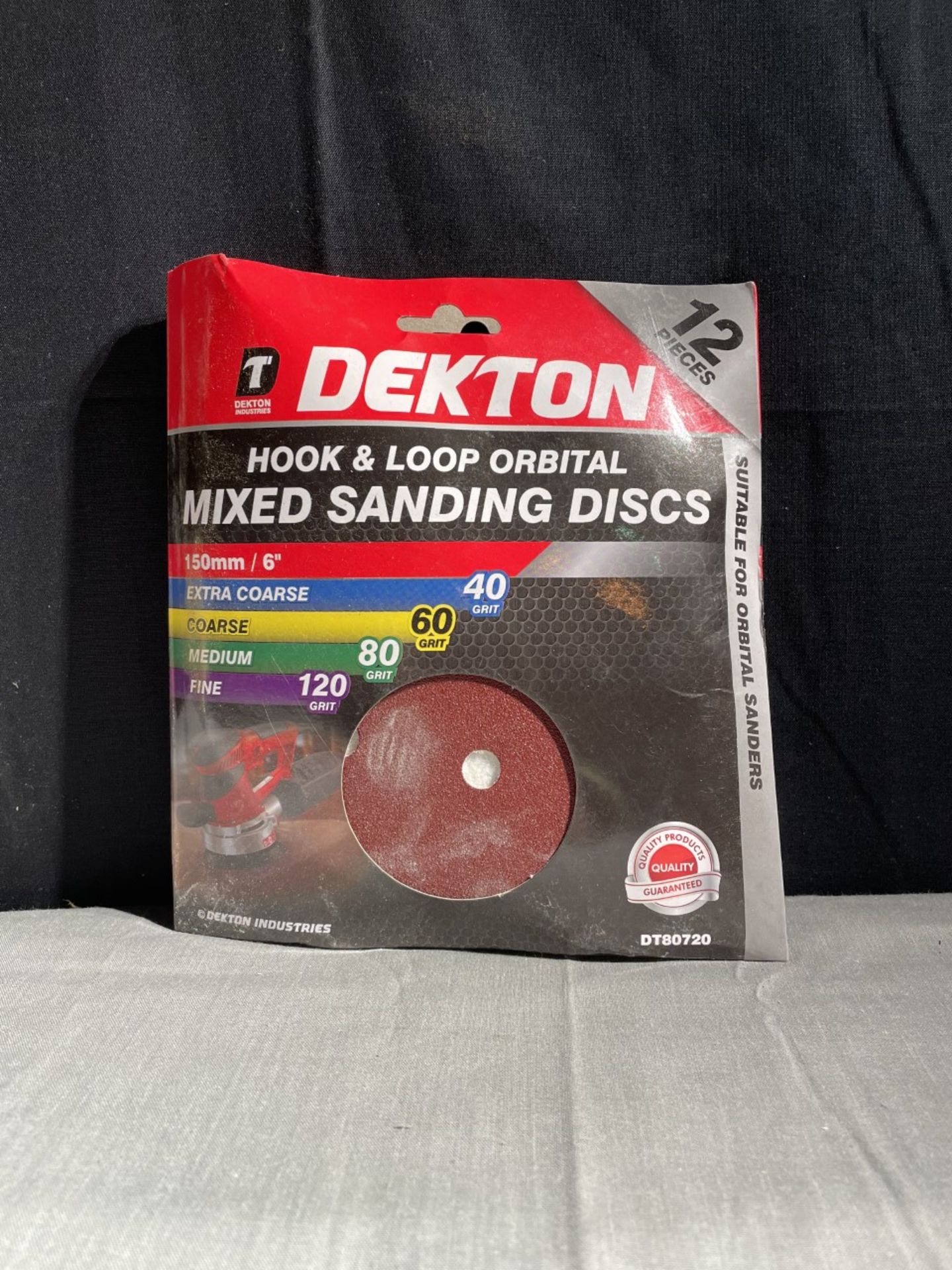 1x new mixed 12 pack of hook and loop sanding discs