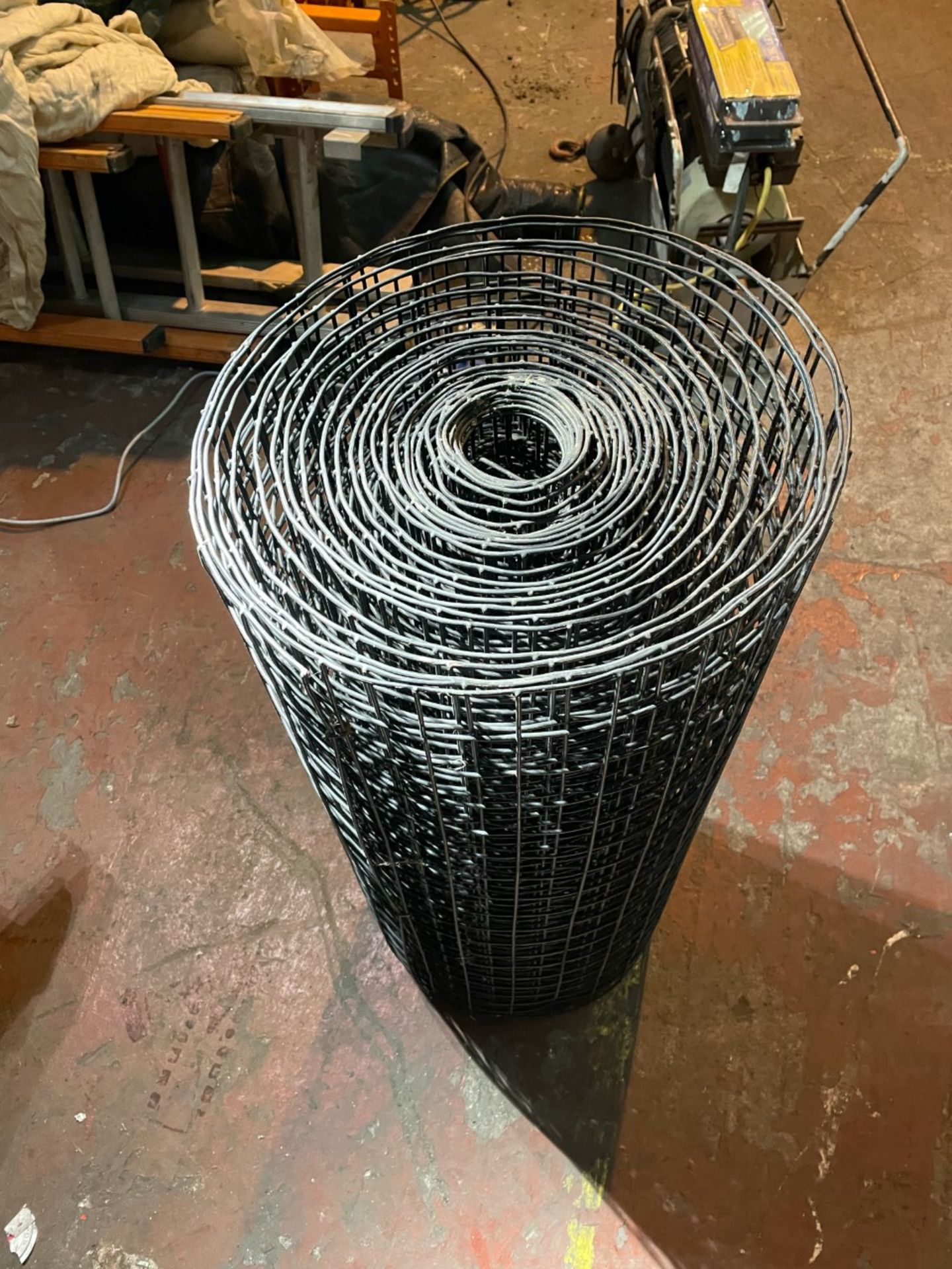 New 25m roll of pvc coated black wire mesh. 3ft tall. - Image 2 of 2