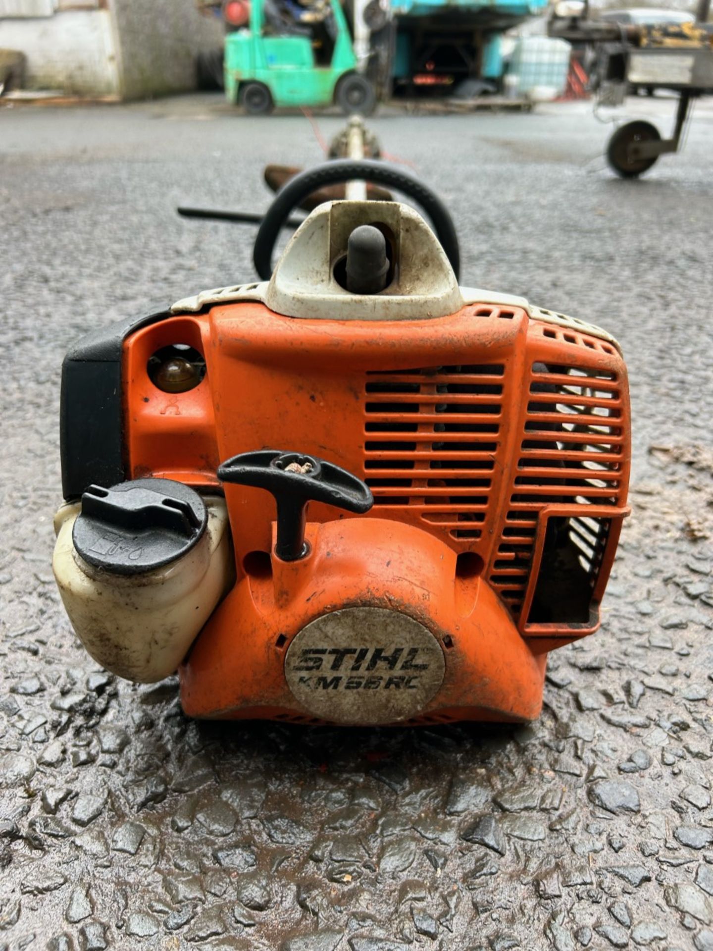 Stihl KM56RC 2018 Kombi engine with brushcutter attachment. Starts and runs as it should as seen