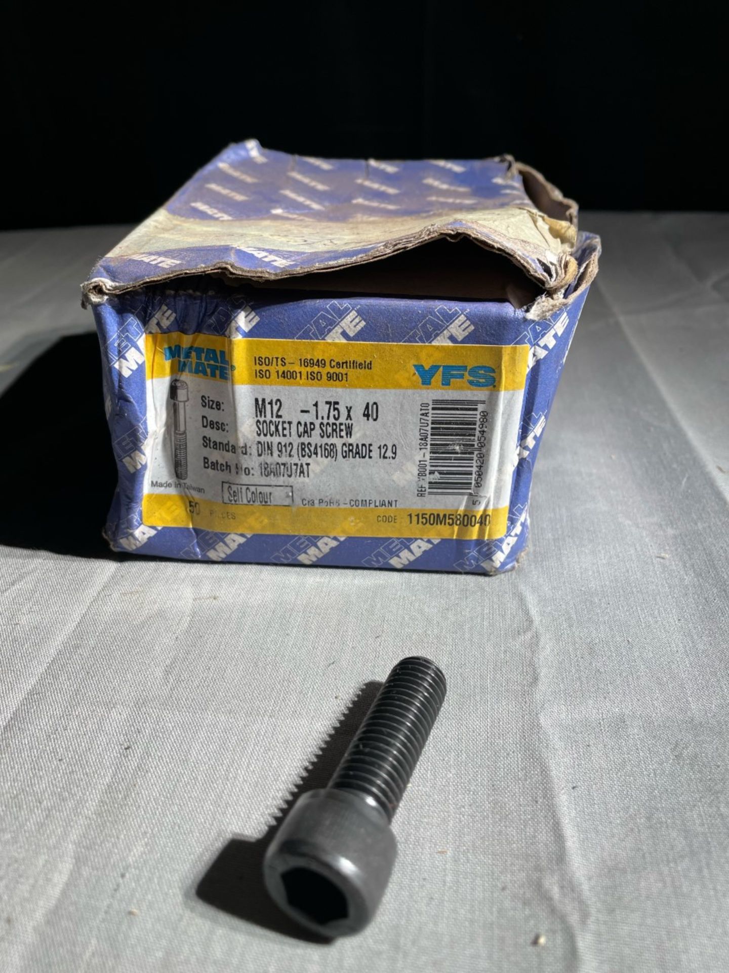 1x box of 40no. M12- 1.75 x 40 Socket cap screw
