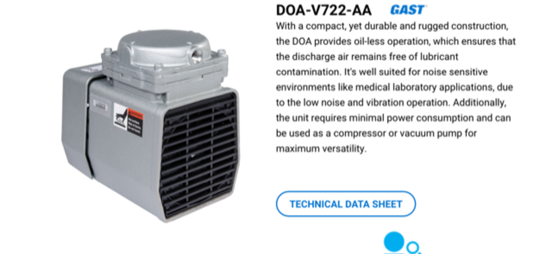 Compressor/ Vacuum Pump - Image 3 of 3