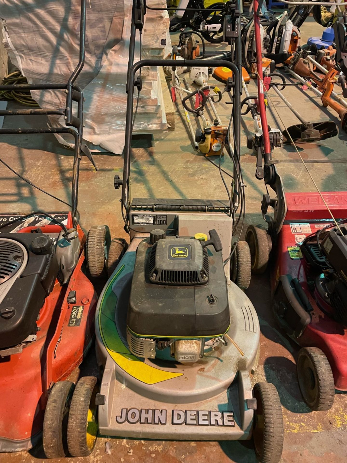 John Deere self propelled lawn mower.