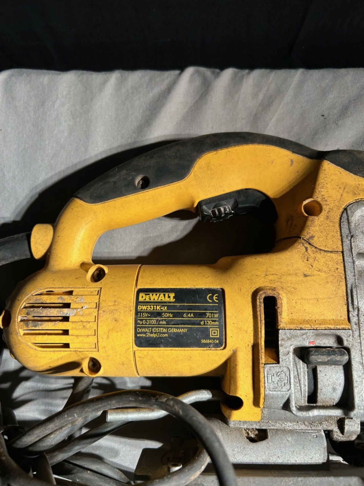 Dewalt DW331K-LX 110v powered jigsaw. Working order as seen in video - Image 2 of 2